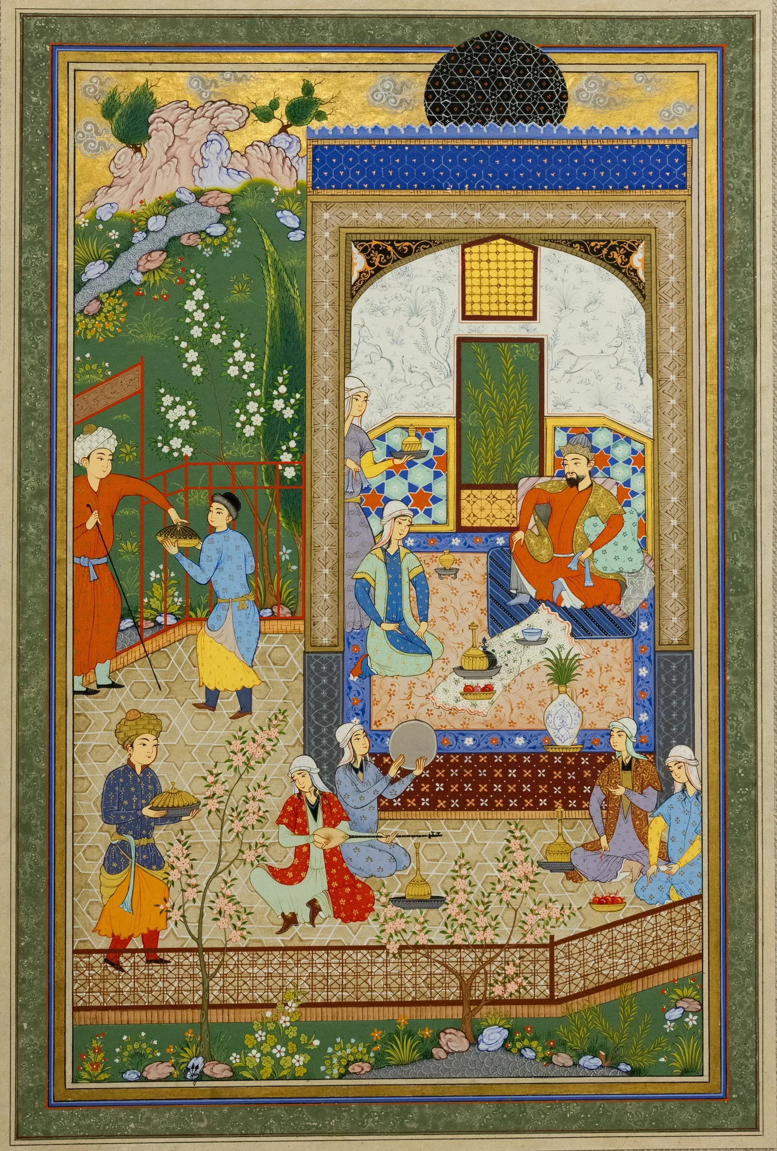 En présence d'Amir Temour — miniature de Boukhara par Davlat Toshev