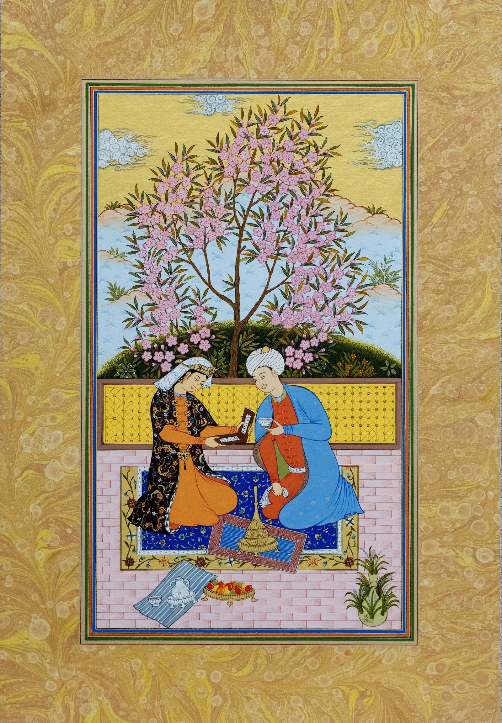 The Poetry of Love — Bukhara miniature by Davlat Toshev