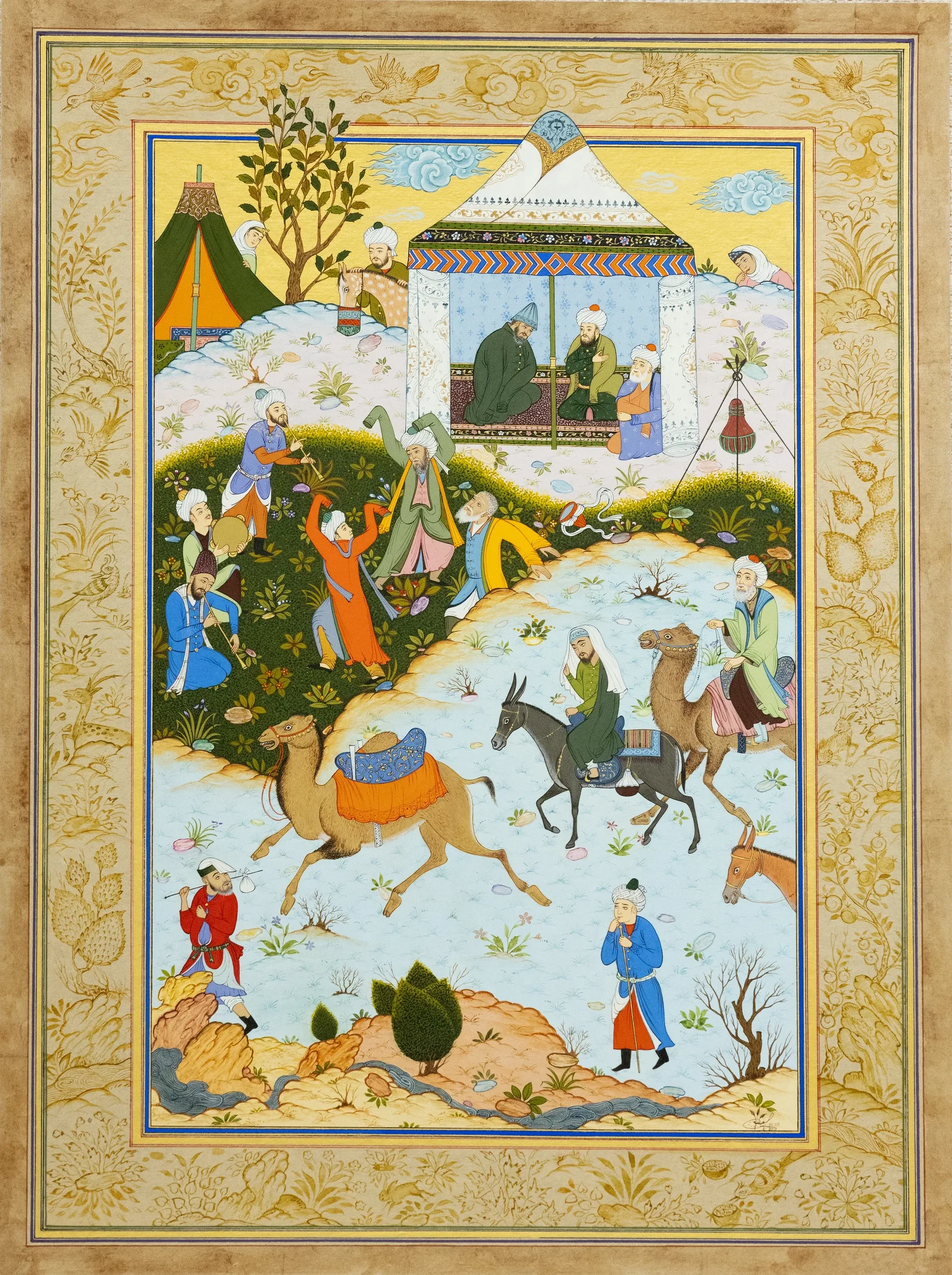 The Path of Pilgrimage — Bukhara miniature by Davlat Toshev